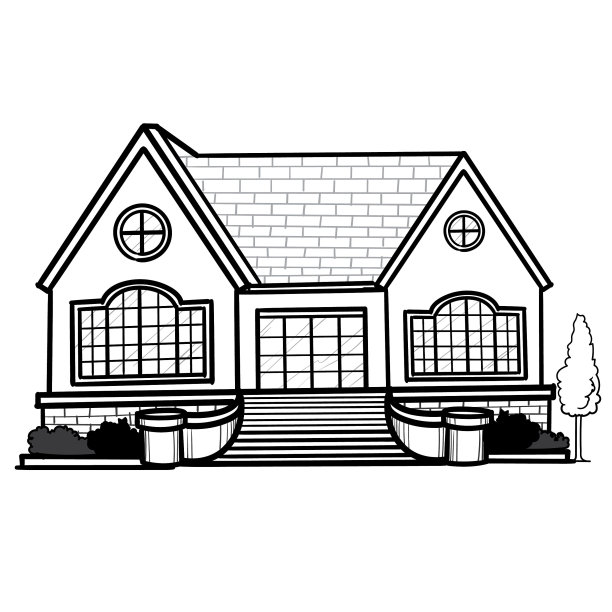 住宅住宅建筑建筑素描住宅建筑图片下载