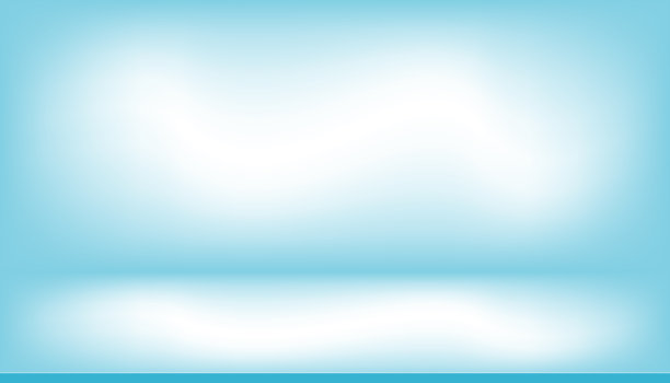 工作室内部背景浅蓝色渐变。色彩柔和的抽象背景，用于产品展示的工作室房间图片下载