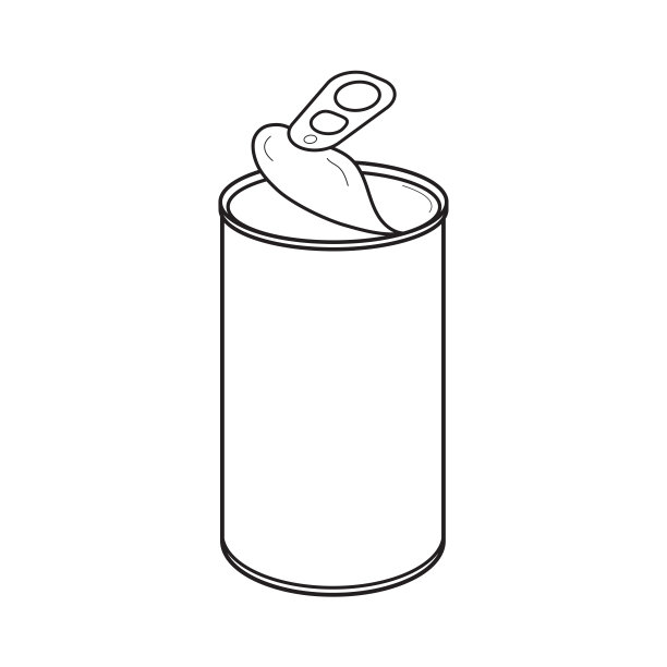 适用于饮料，饮料，苏打图标，食品罐，果汁罐头等。矢量插图EPS 10。可编辑的中风。图片下载