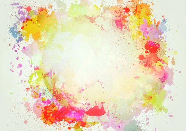 用彩色颜料绘制的抽象艺术背景图片下载
