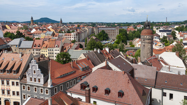 俯瞰德国“Görlitz”老城图片下载