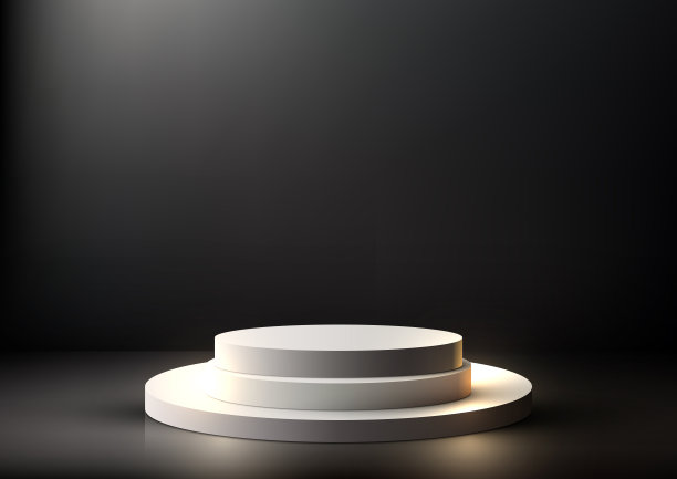 优雅的内饰概念。3D平台台阶展示现代豪华风格图片下载