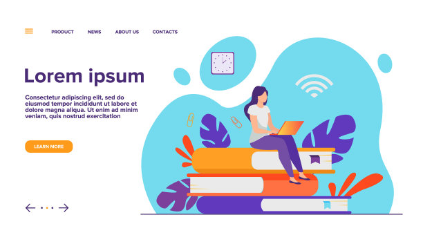 在线课程和学生概念图片下载