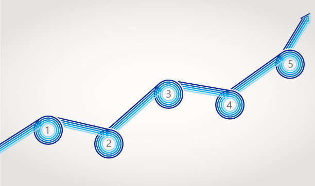 五步箭头图图片下载