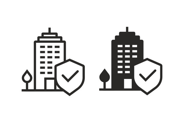 建筑保护图标图片下载