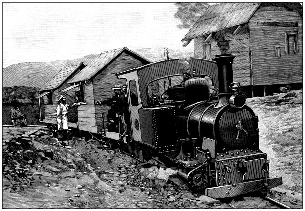 古色古香的图片:刚果的铁路建筑图片下载