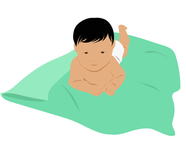 毯子上的宝宝完成了图片下载