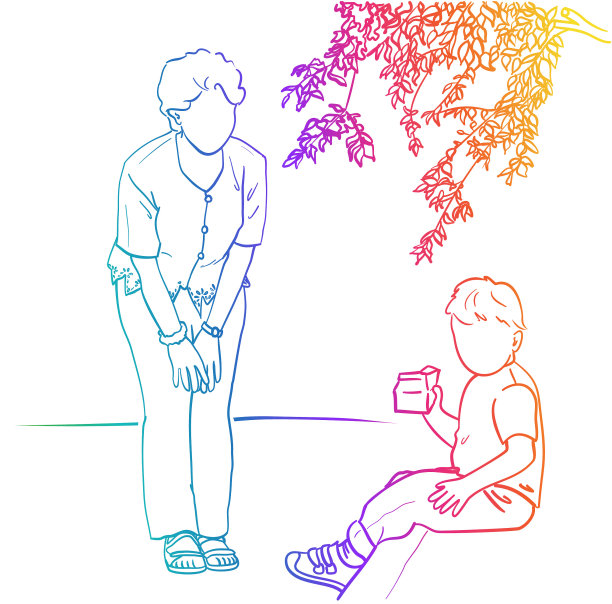 我的奶奶和我彩虹图片下载