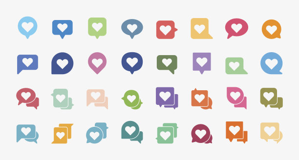 心形语音气泡图标图片下载