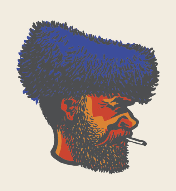 戴毛帽的人图片下载