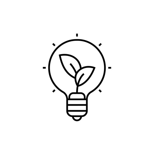 绿色能源线路图标图片下载