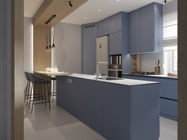 蓝岛厨房室内设计现代图片下载