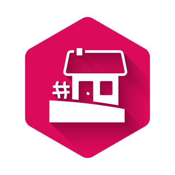 白色古老的乌克兰小屋图标孤立与图片下载