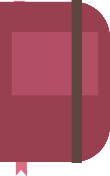 酒红色笔记本贴纸图片下载