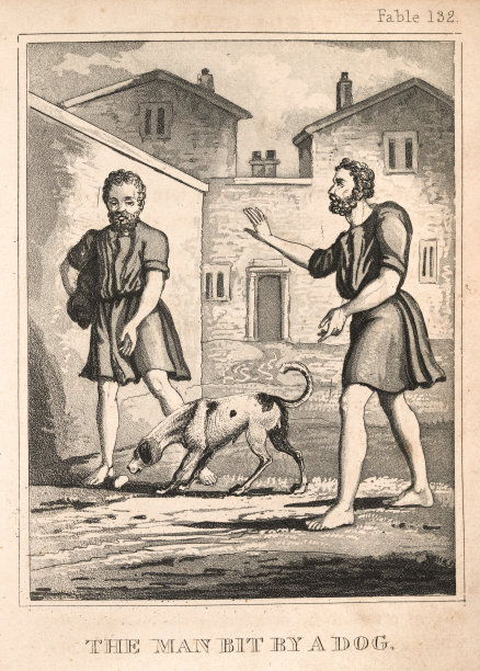 《被狗咬的人》、《伊索寓言》或《伊索寓言》图片下载