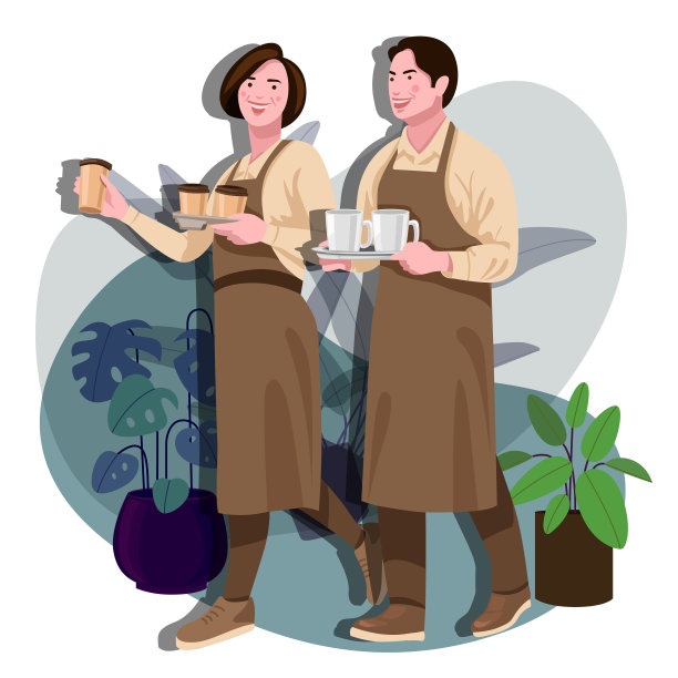 美丽的年轻夫妇在咖啡café微笑着图片下载