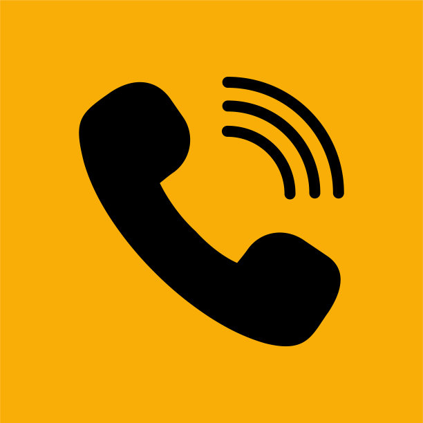 手机图标，橙色背景。图片下载