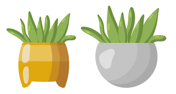 收集花盆与植物设置图片下载