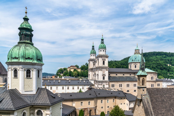 萨尔茨堡，奥地利的城市景观图片下载