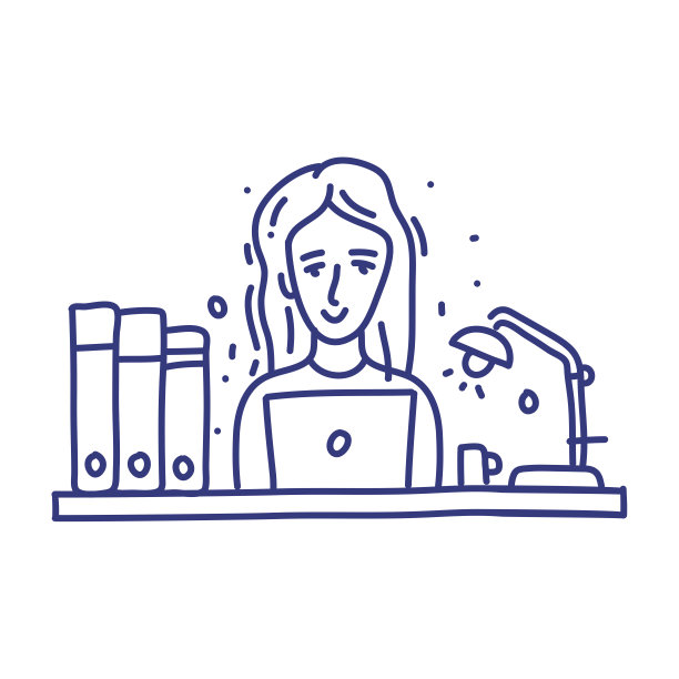 办公桌涂鸦矢量插图概念。手绘，线条图标。图片下载