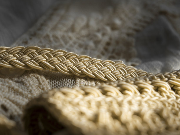 织物麻绳、针织花边织物麻绳颜色为白色米黄色;图片下载