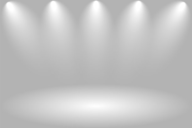 聚光灯场景在灯光房间插图灯光效果图片下载
