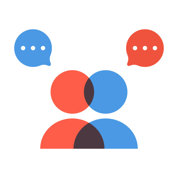 红蓝头像辩论讨论图片下载