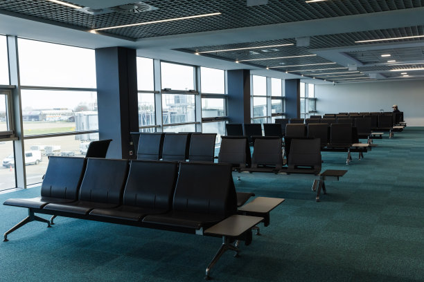 空空如也的机场候机区图片下载