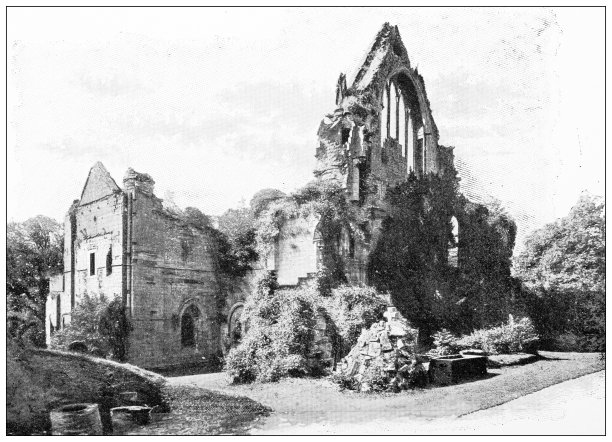 苏格兰古老的旅行照片:Dryburgh修道院图片下载