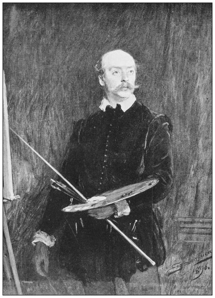 古董画照片:画家图片下载