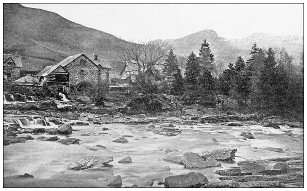 苏格兰古老的旅行照片:水磨坊图片下载
