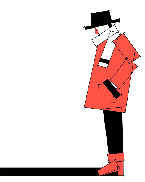 一个穿外套的男人的剪影图片下载