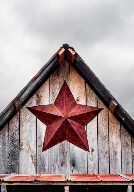 田纳西谷仓，上面有一颗巨大的联盟星图片下载