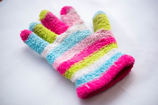 羊毛手套，彩色图案图片下载