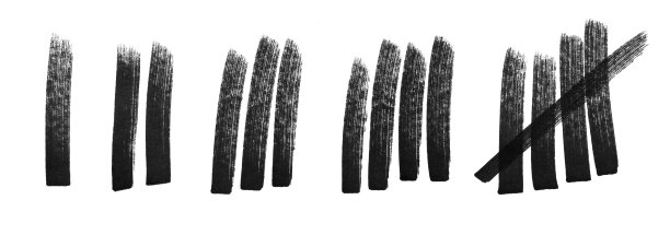 手工笔画计数标记。图片下载