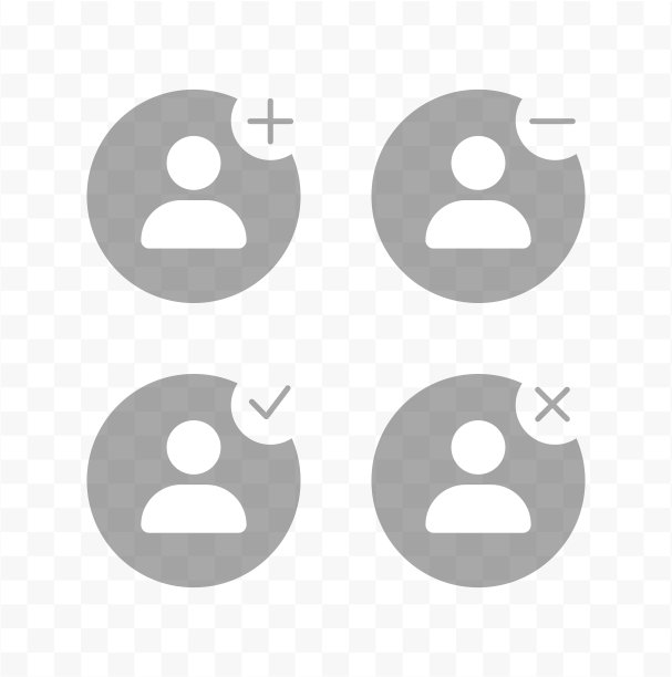 用户配置文件图标收集矢量模板图片下载