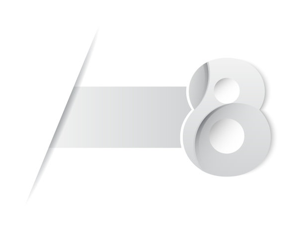 摘要8号模板。周年纪念数字模板隔离，周年纪念图标标签，周年纪念符号矢量股票插图图片下载