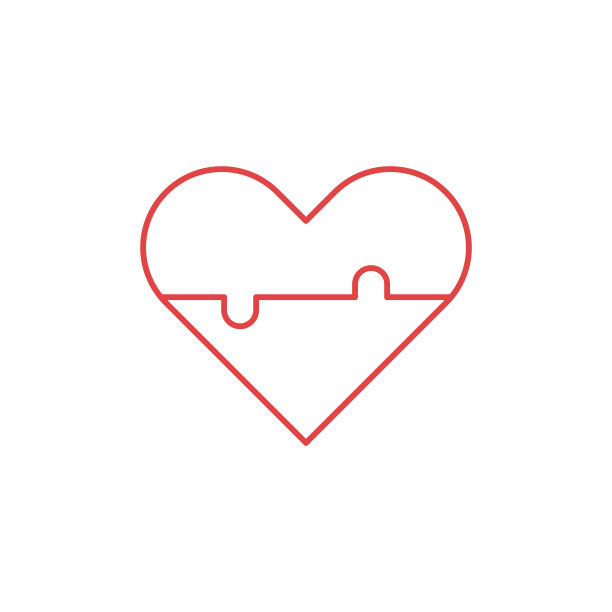 心形拼图图标图片下载