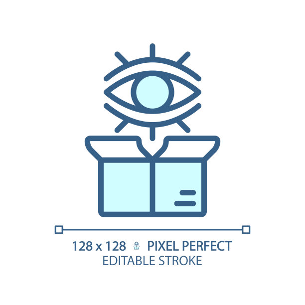 2D可定制的产品监控线性图标图片下载