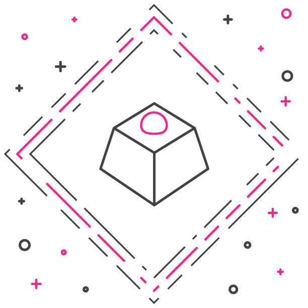 线条布朗尼巧克力蛋糕图标孤立的白色背景。色彩缤纷的轮廓概念。向量图片下载