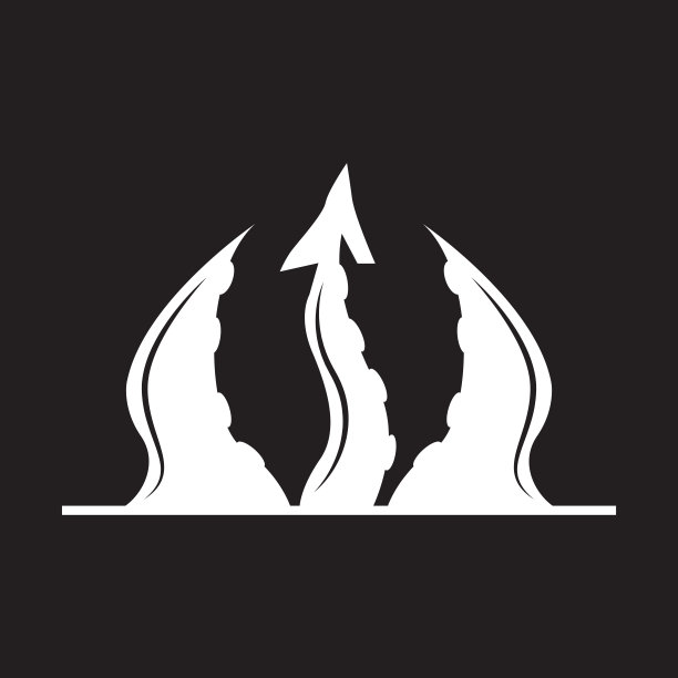 章鱼标志，简单的线条设计，海洋动物矢量日本海鲜成分，图标符号说明图片下载