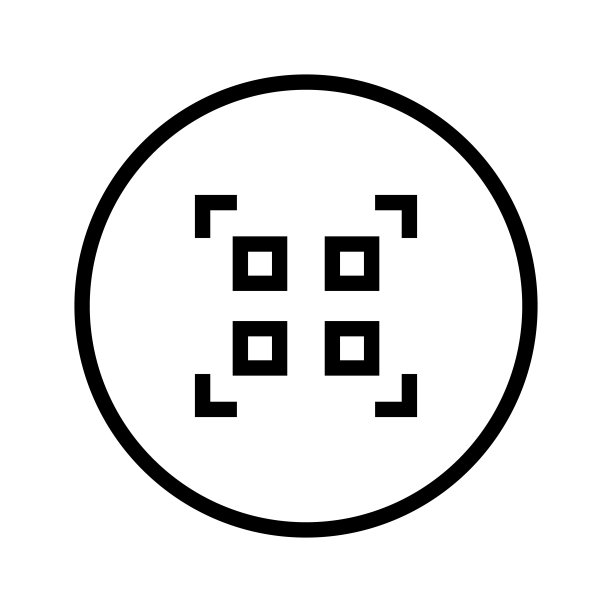 圆形扫描图标。读者。向量。图片下载