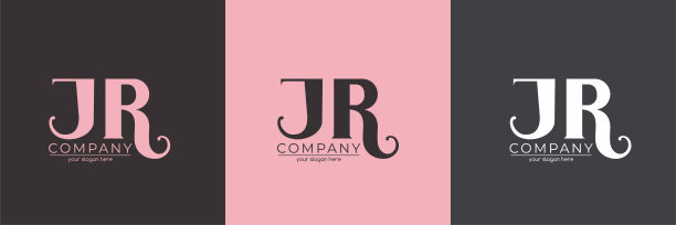 JR标志或字母组合。名片空白。为了你的生意。矢量信号。图片下载