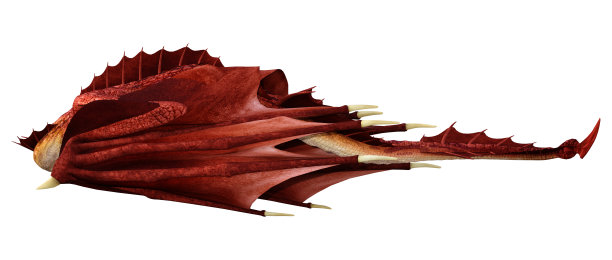 3D渲染童话龙在白色图片下载