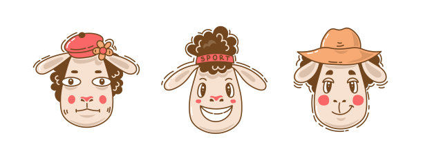 有趣的羊涂鸦集图片下载