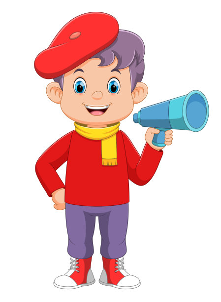 戴着导演帽，拿着扬声器的电影导演图片下载