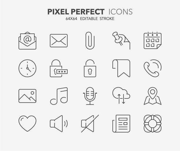 用户界面细线图标2图片下载