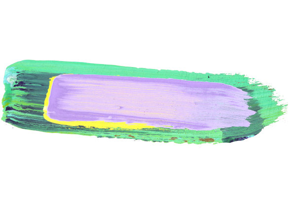 抽象的笔触的蓝色，绿色和紫色的油漆孤立在白色的背景图片下载