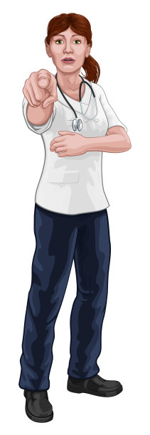 穿手术服的医生或护士指向图片下载