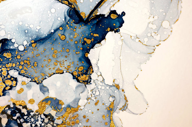 海贝。金大理石。图片下载